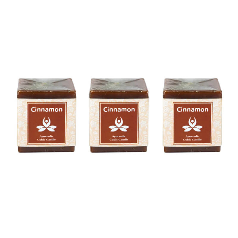 Cinnamon Ayurvedic Cubic Candle