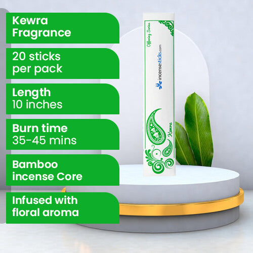 Kewra Incense 10" 20 Sticks