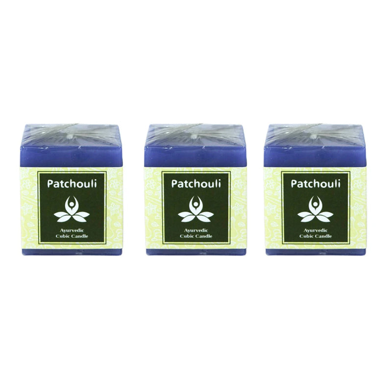 Patchouli Ayurvedic Cubic Candle