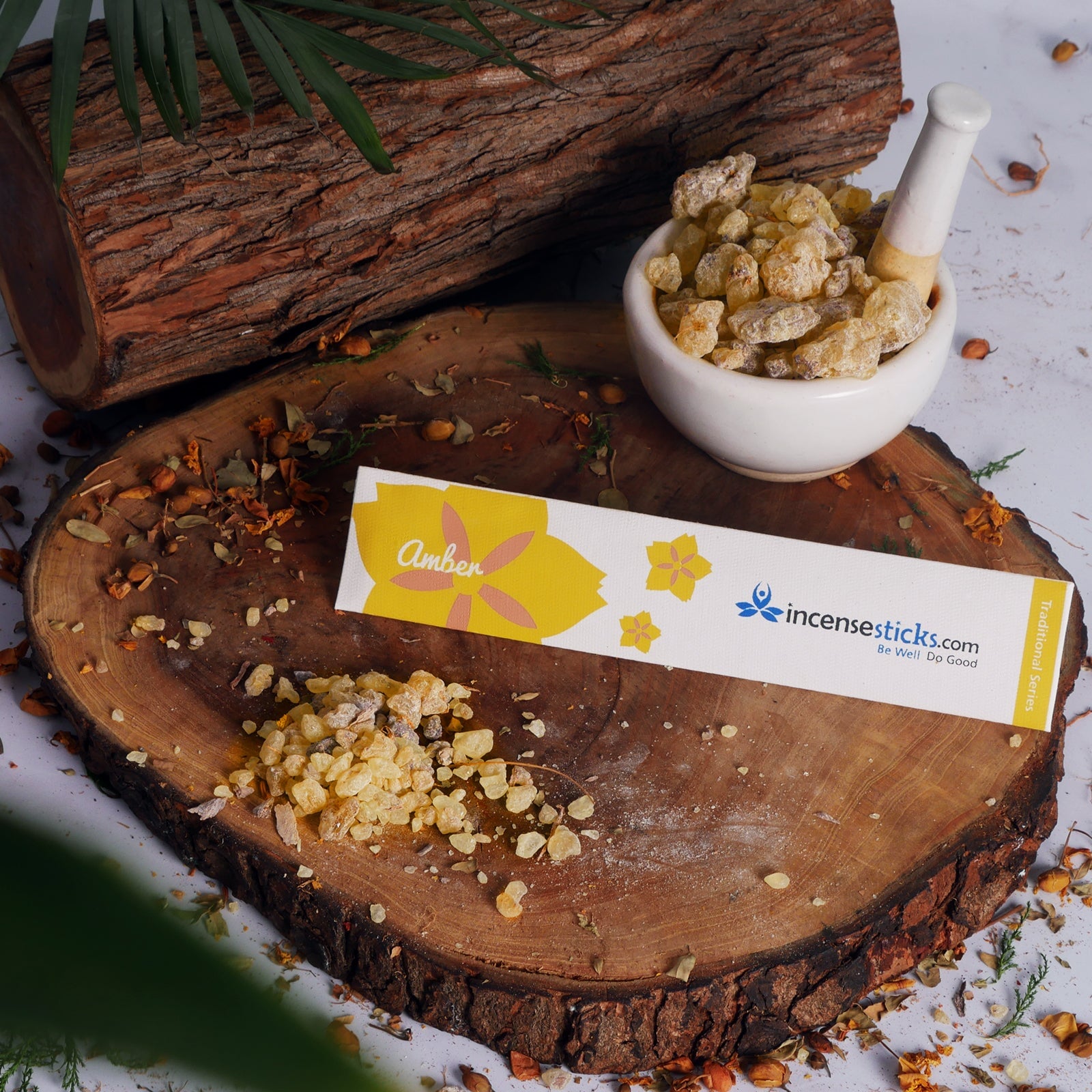 Amber Incense 8" 10 Sticks Traditional Incense 1 Pack