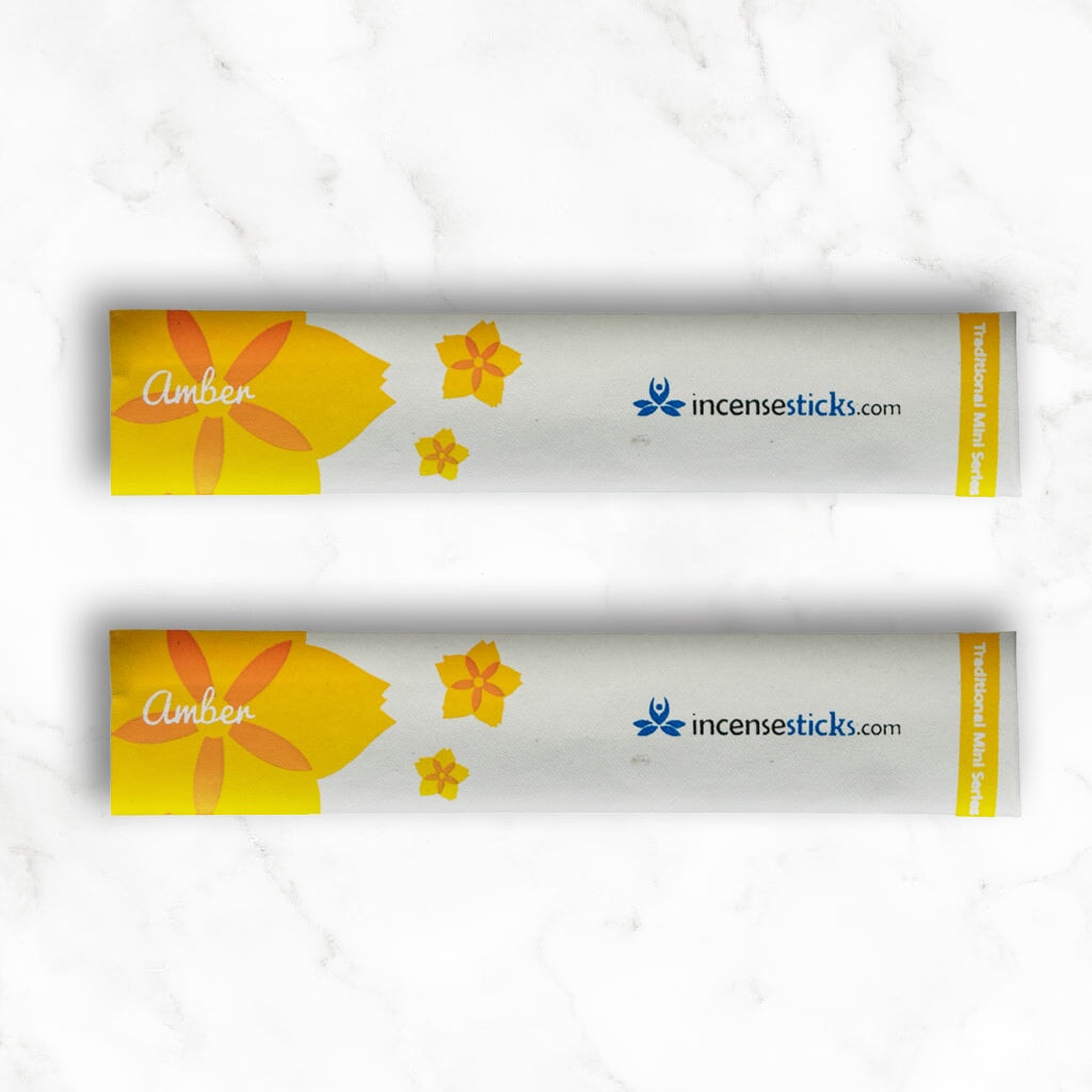 Amber Incense 8" 10 Sticks Traditional Incense 2 Packs