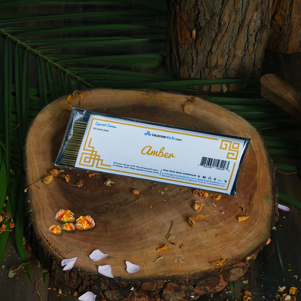 Amber Incense 8" 50 Sticks Special Incense