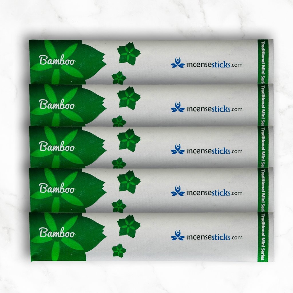 Bamboo Incense 4.5" 10 Sticks Mini Traditional 5 Packs