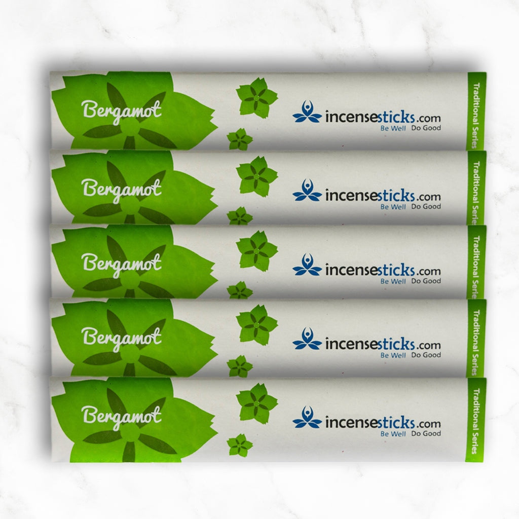 Bergamot incense 8" 10 Sticks Traditional Incense 5 Packs