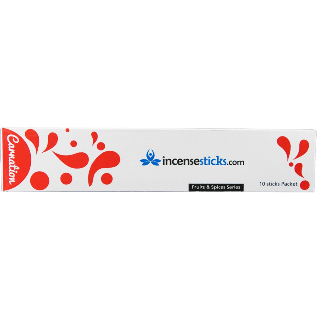 Carnation Incense 8" inch 10 Sticks Fruits & Spices 1 pack