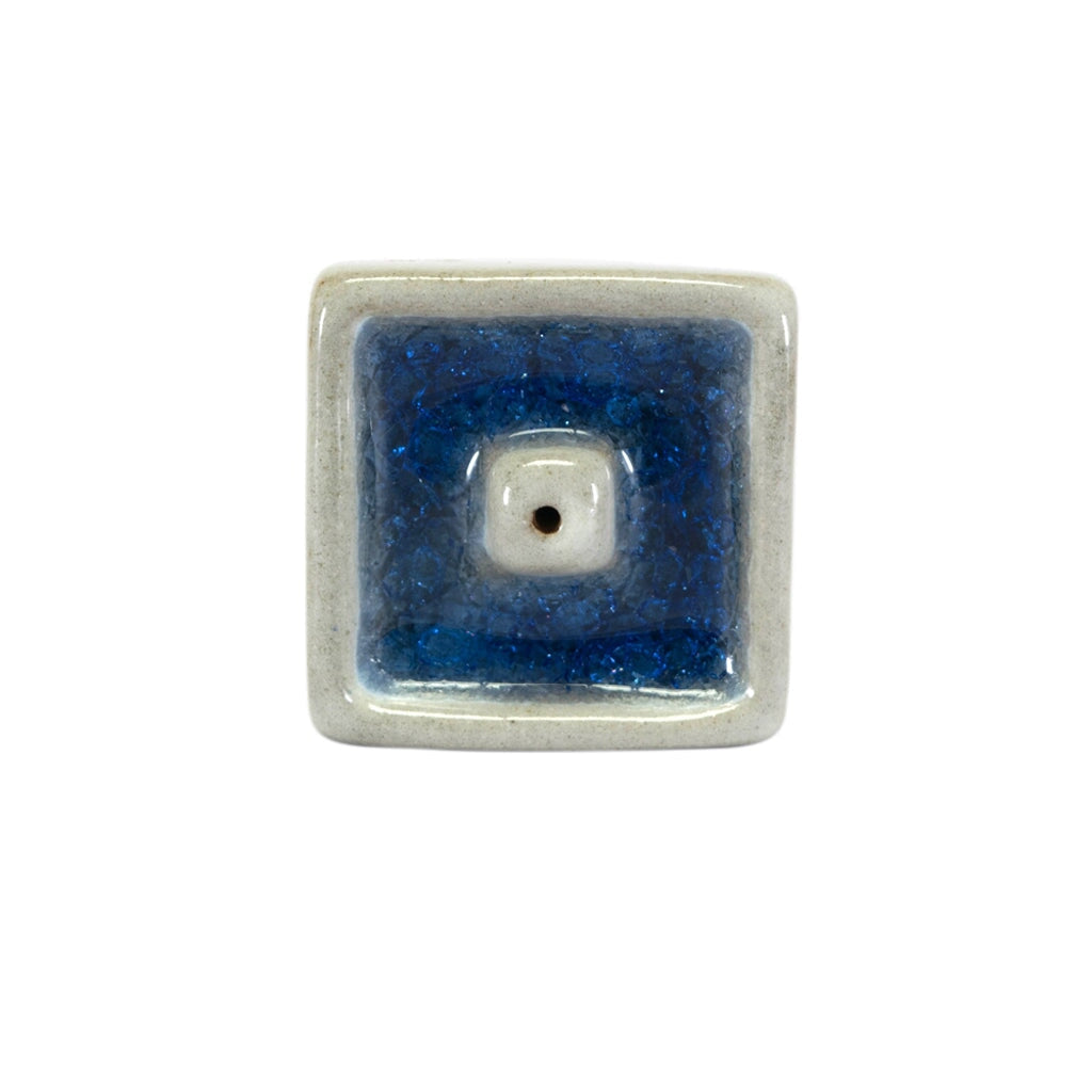 Ceramic Crystal Incense Holder – Square Ceramic with Crystal Incense Holder