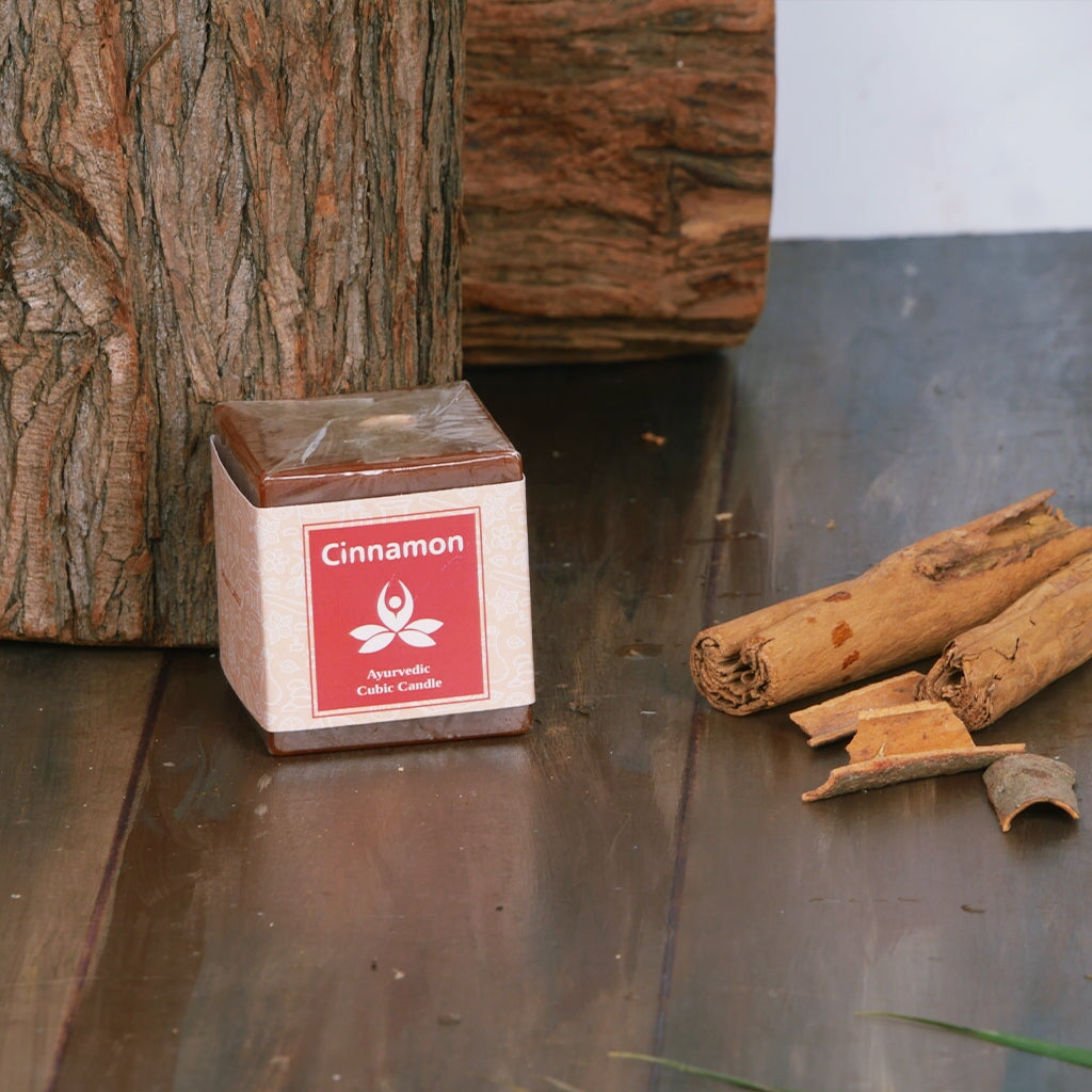 Cinnamon Ayurvedic Cubic Candle Ayurvedic Cubic Candles