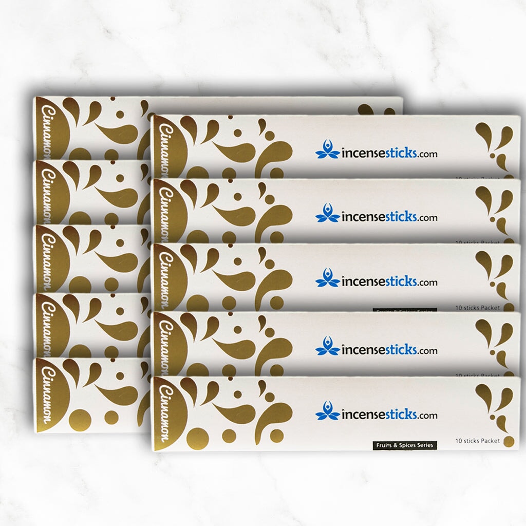 Cinnamon Incense 8" inch 10 Sticks Fruits & Spices 10 Packs