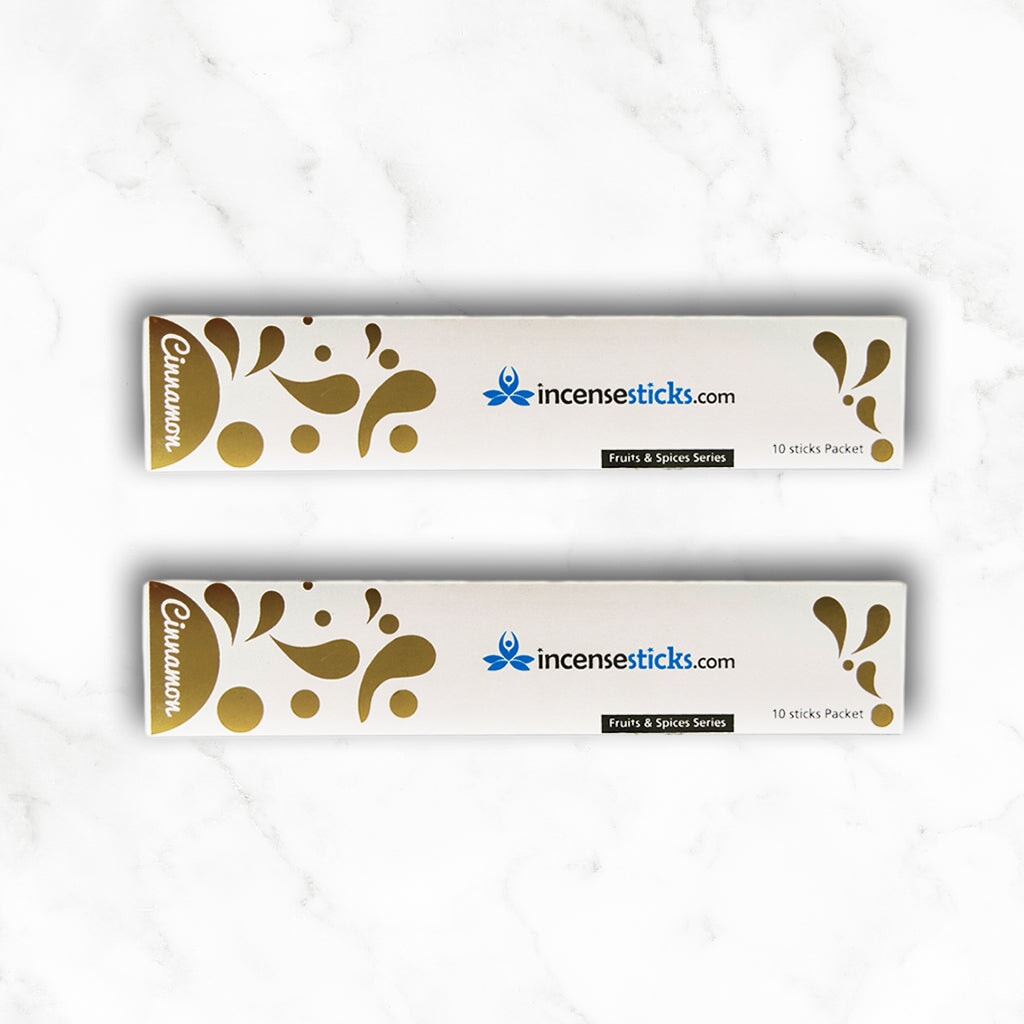 Cinnamon Incense 8" inch 10 Sticks Fruits & Spices 2 Packs