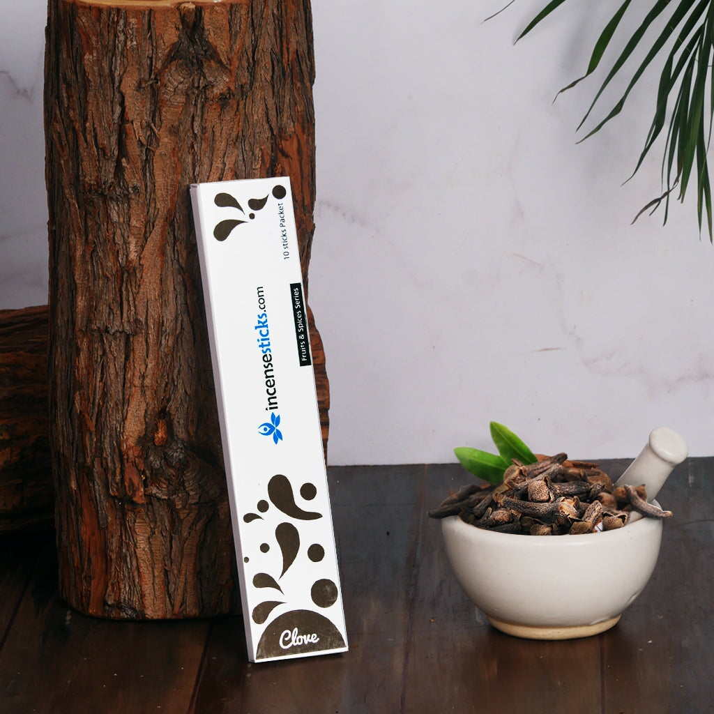 Clove Incense 8" inch 10 Sticks Fruits & Spices 1 Pack