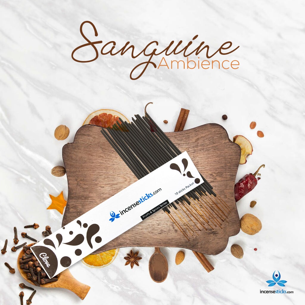 Clove Incense 8" inch 10 Sticks Fruits & Spices