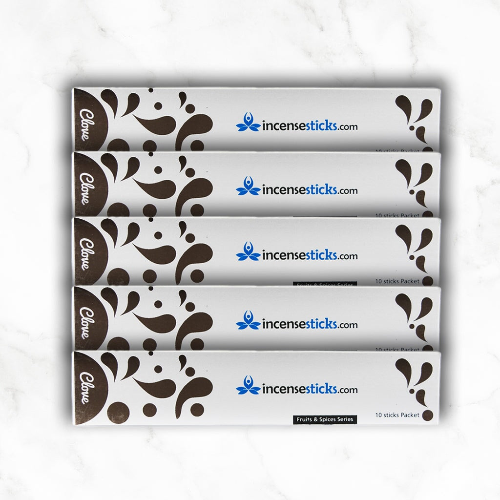 Clove Incense 8" inch 10 Sticks Fruits & Spices 5 Packs