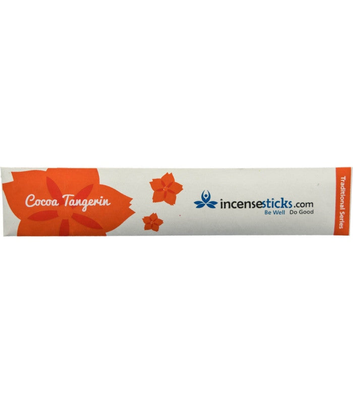 Cocoa Tangerin Incense 8" 10 Sticks Traditional Incense 1 Pack