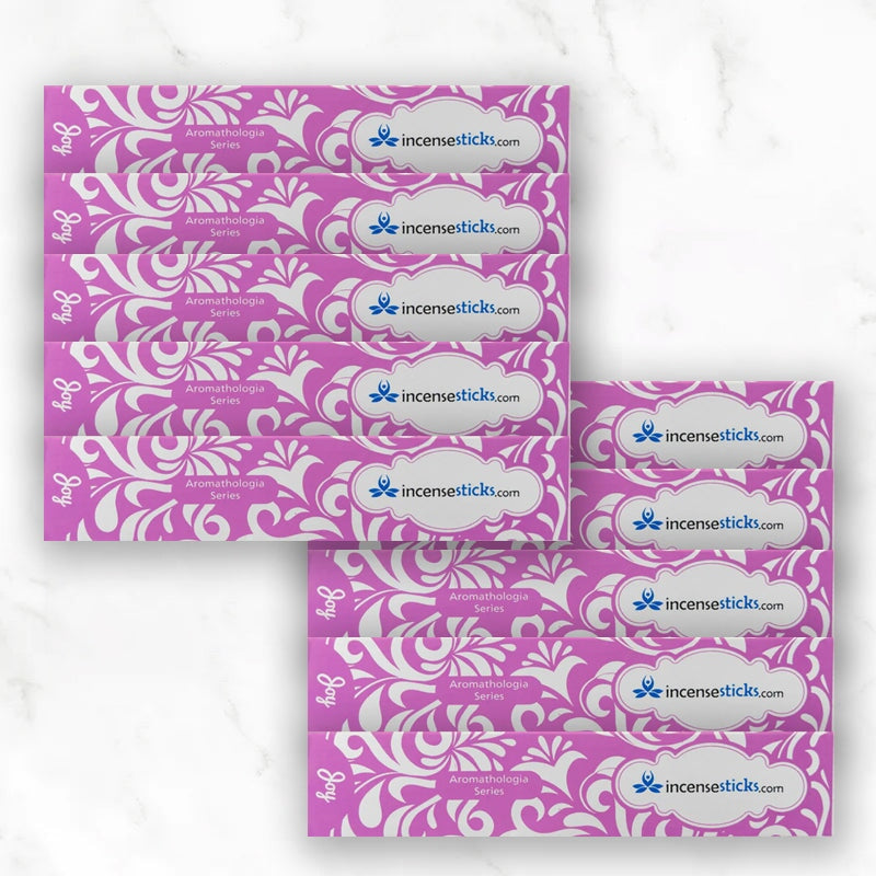Joy Incense 8" 12 Sticks Aromatologia Incense Sticks 10 Packs