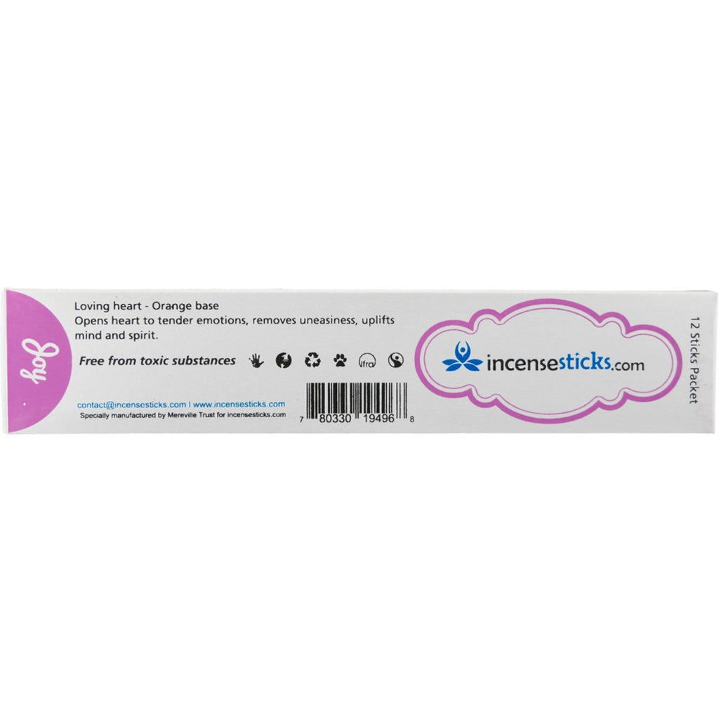 Joy Incense 8" 12 Sticks Aromatologia Incense Sticks