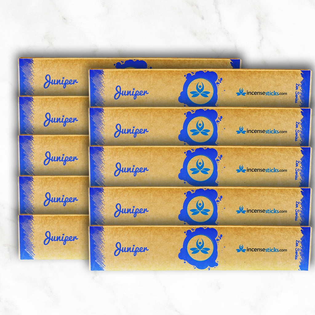Juniper Incense 8" inch 12 Sticks Zen Incense 10 Packs