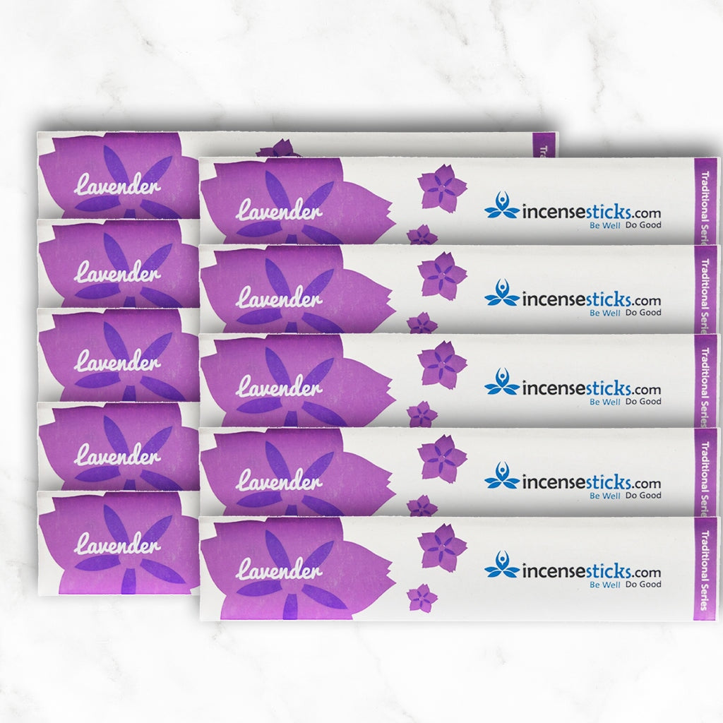 Lavender Incense 8" 10 Sticks Traditional Incense 10 Packs