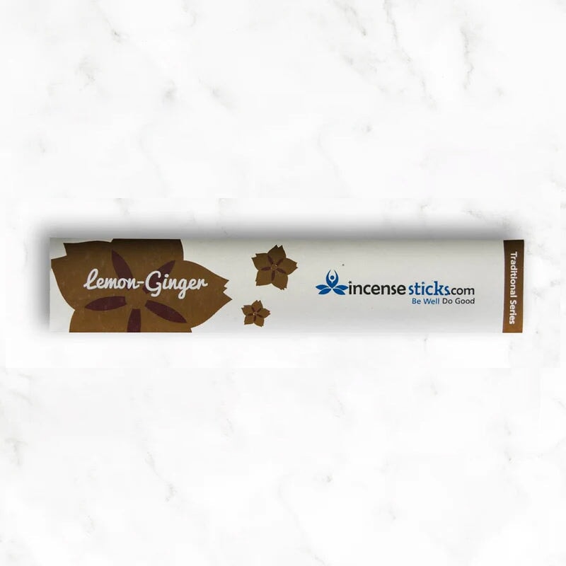 Lemon Ginger Incense 4.5" 10 Sticks Mini Traditional 1 Pack