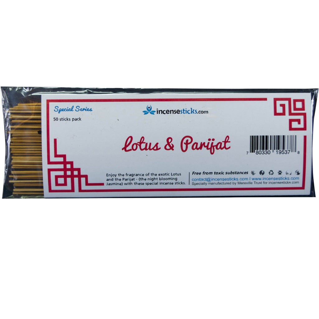Lotus & Parijat Incense 8" 50 Sticks Special Incense