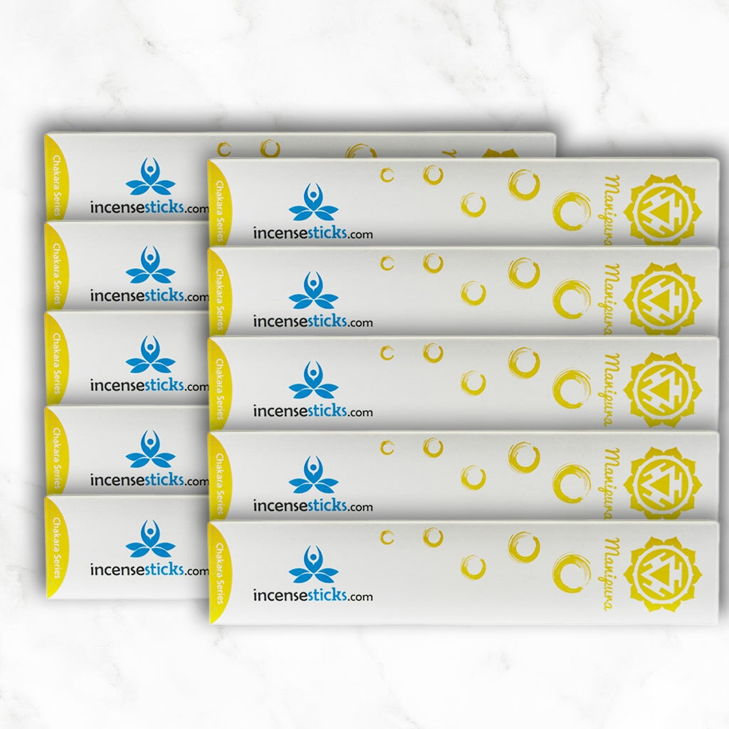 Manipura Incense 8" inch 12 Sticks Chakra incense 10 Packs