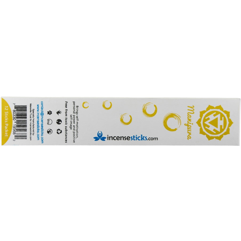 Manipura Incense 8" inch 12 Sticks Chakra incense