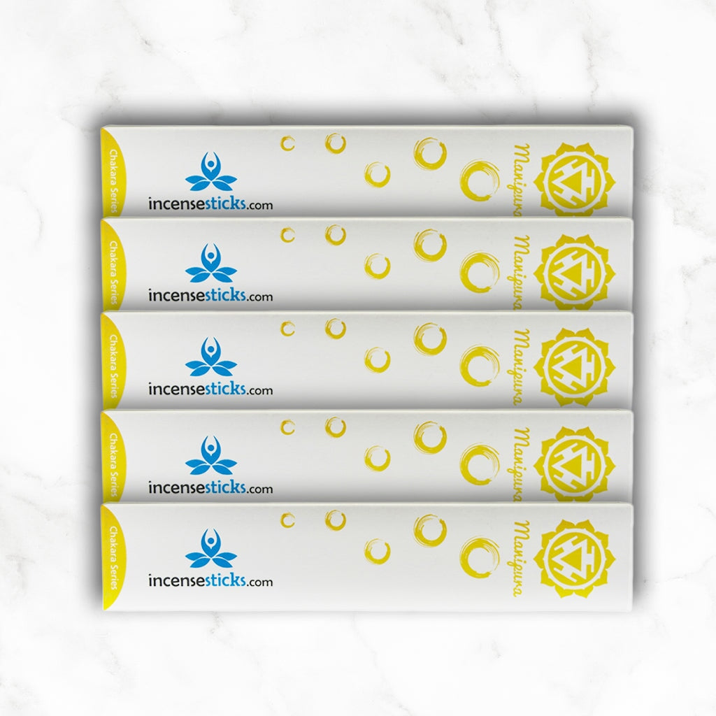 Manipura Incense 8" inch 12 Sticks Chakra incense 5 Packs