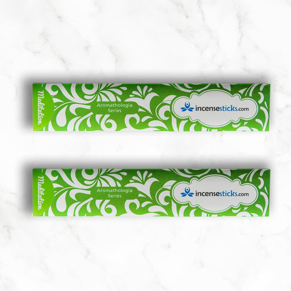 Meditation Incense 8" 12 Sticks Aromatologia Incense Sticks 2 Packs
