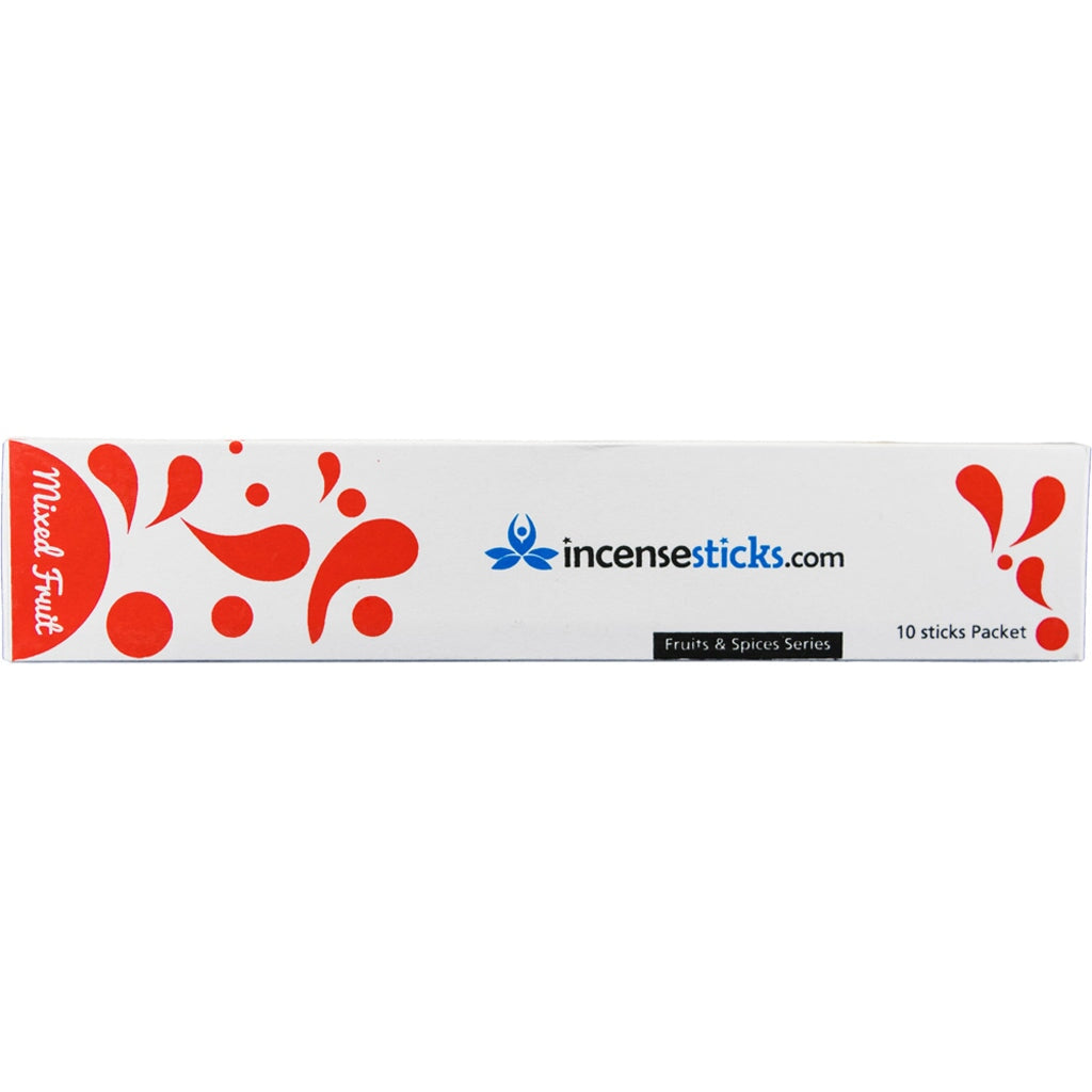 Mixed Fruit Incense 8" inch 10 Sticks Fruits & Spices 1 Pack