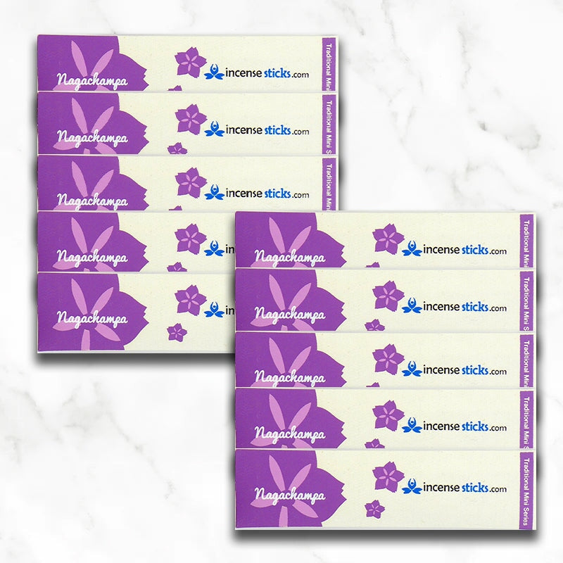Nag Champa Incense 4.5” 10 Sticks Mini Traditional 10 Packs