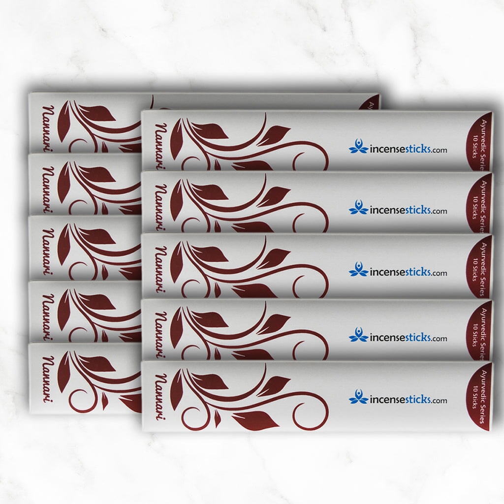 Nannari Incense 8" 10 Sticks Ayurvedic incense 10 Packs