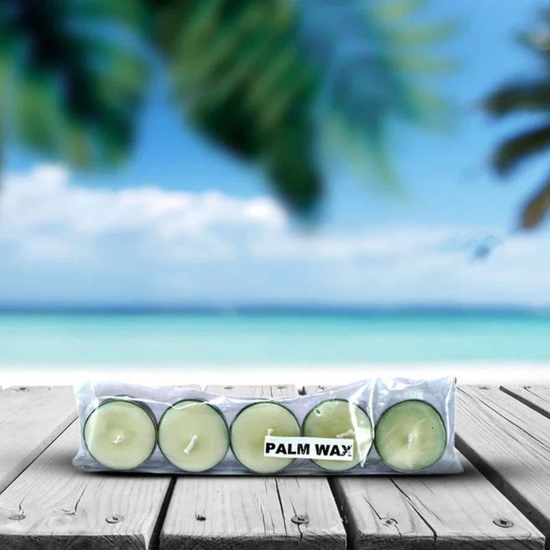 Palm Wax Tea Light Candles (5-in-1 pack)
