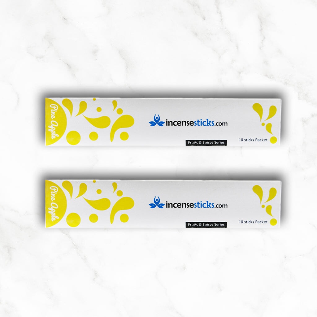 Pineapple Incense 8" inch 10 Sticks Fruits & Spices 2 Packs