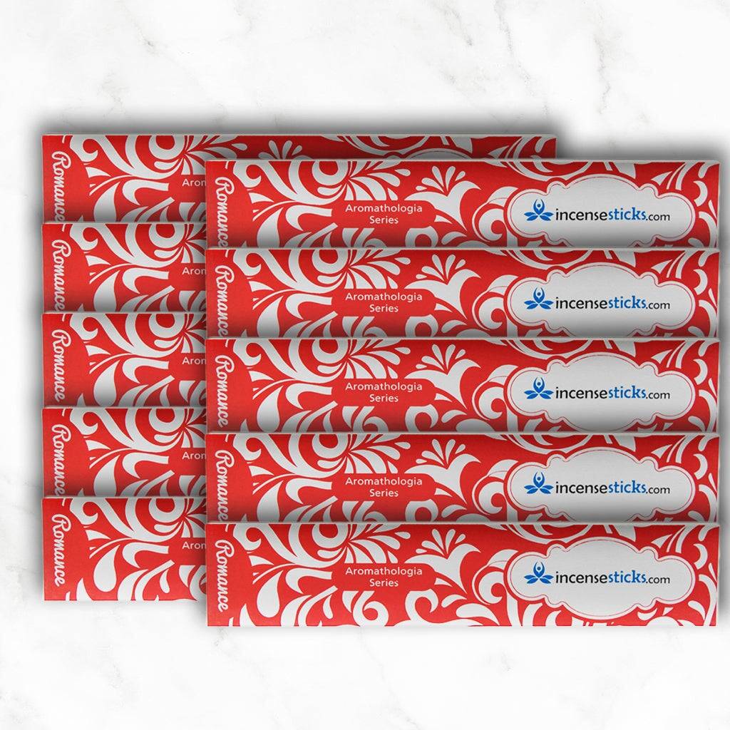 Romance Incense 8" 12 Sticks Aromatologia Incense Sticks 10 Packs