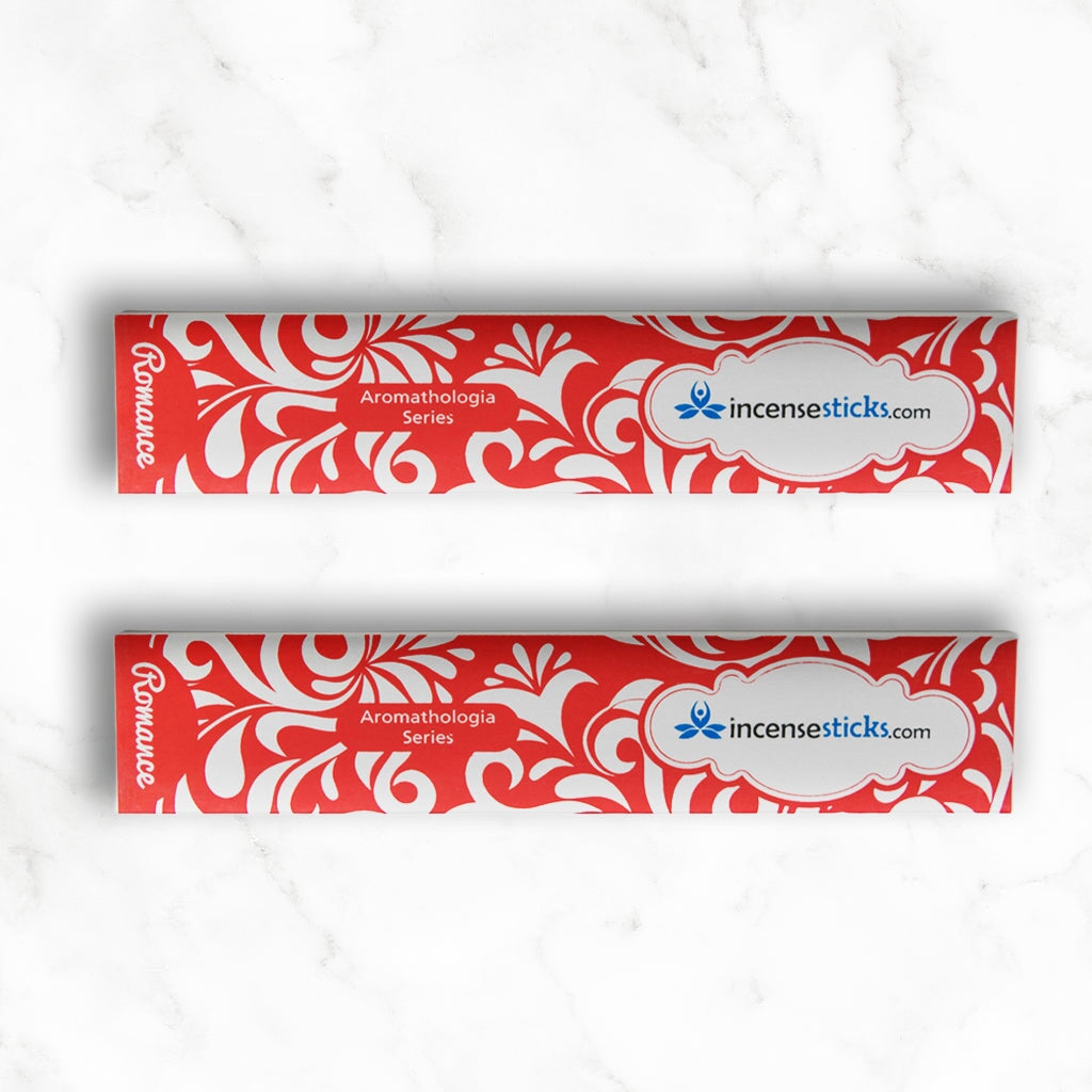 Romance Incense 8" 12 Sticks Aromatologia Incense Sticks 2 Packs