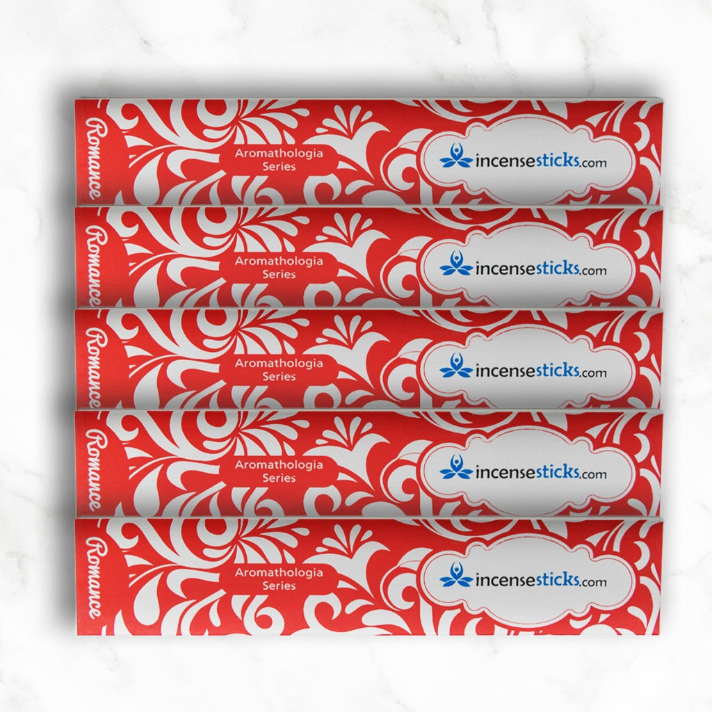 Romance Incense 8" 12 Sticks Aromatologia Incense Sticks 5 Packs