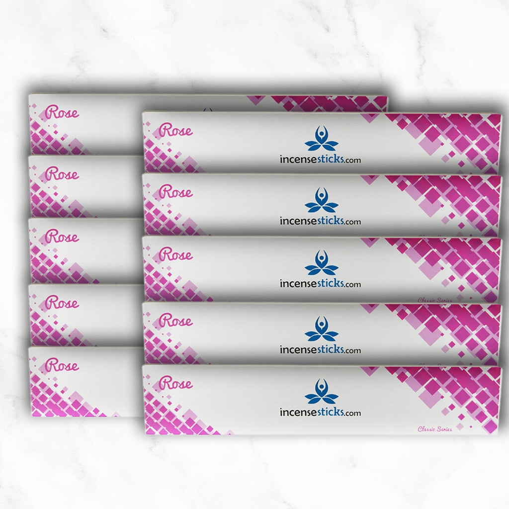 Rose Incense 10" inch 12 Sticks classic incense 10 Packs