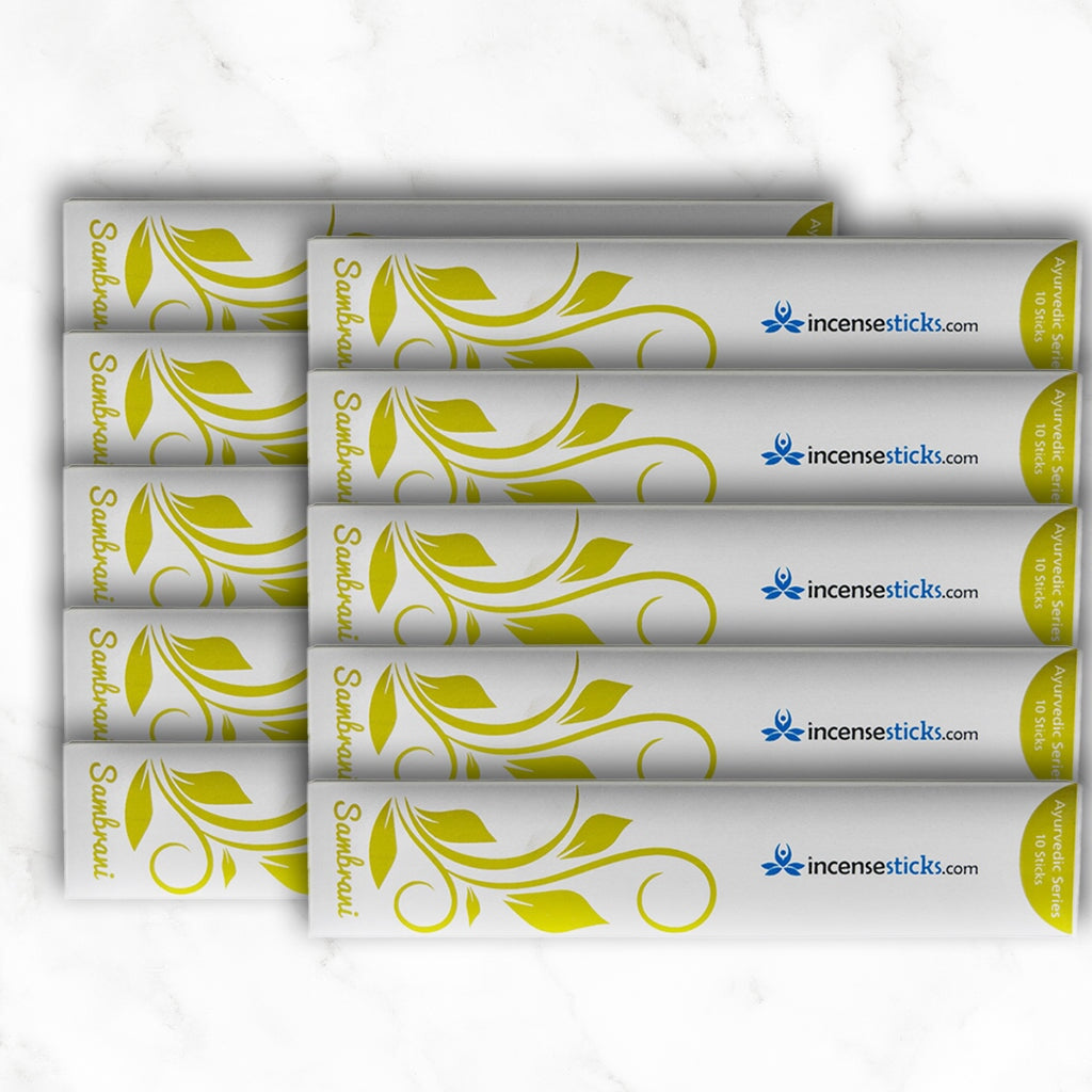 Sambrani Incense 8" 10 Sticks Ayurvedic incense 10 Packs