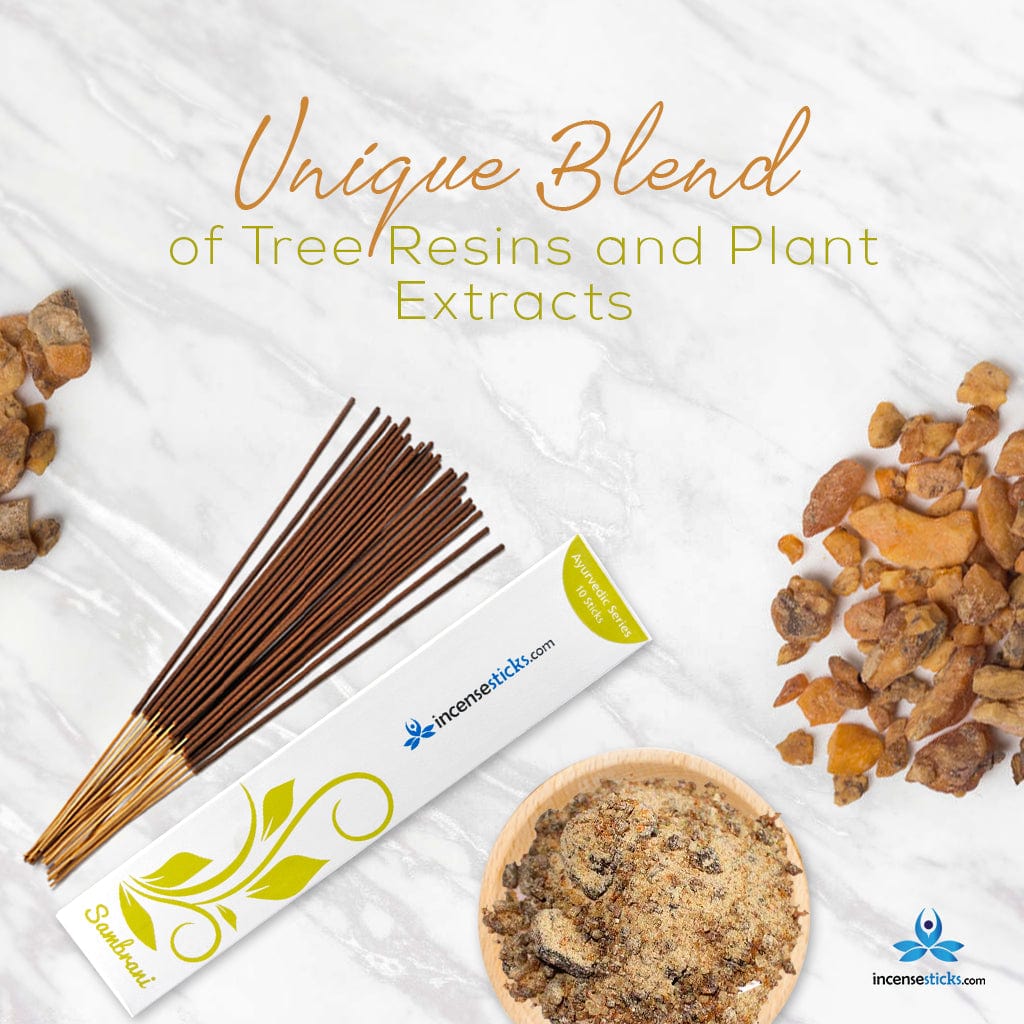 Sambrani Incense 8" 10 Sticks Ayurvedic incense
