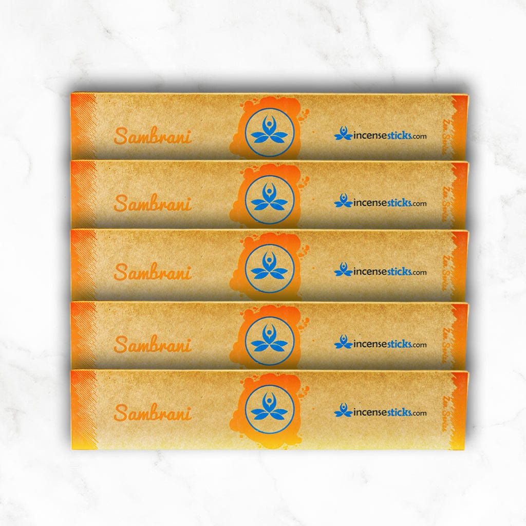 Sambrani Incense 8" inch 12 Sticks Zen Incense 5 Pack