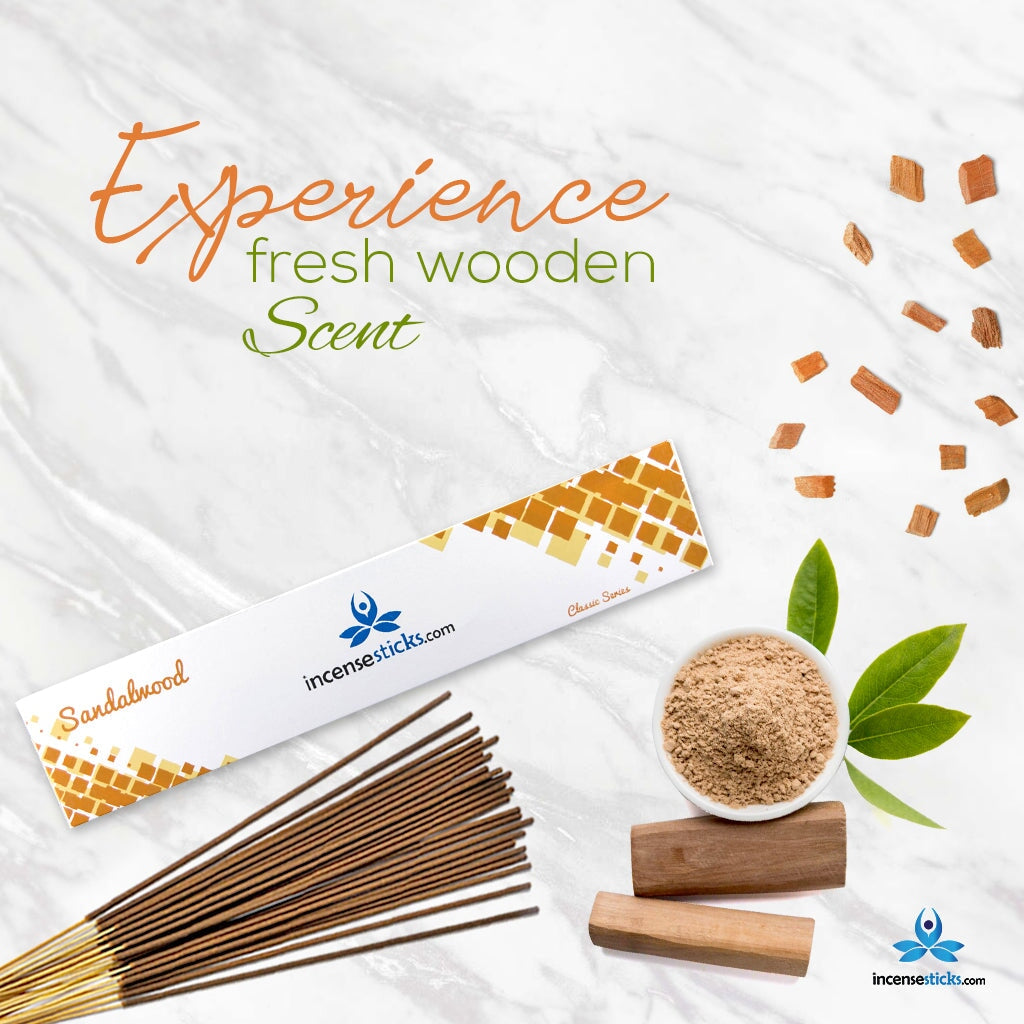 Sandalwood Incense 10" inch 12 Sticks classic incense 1 Pack