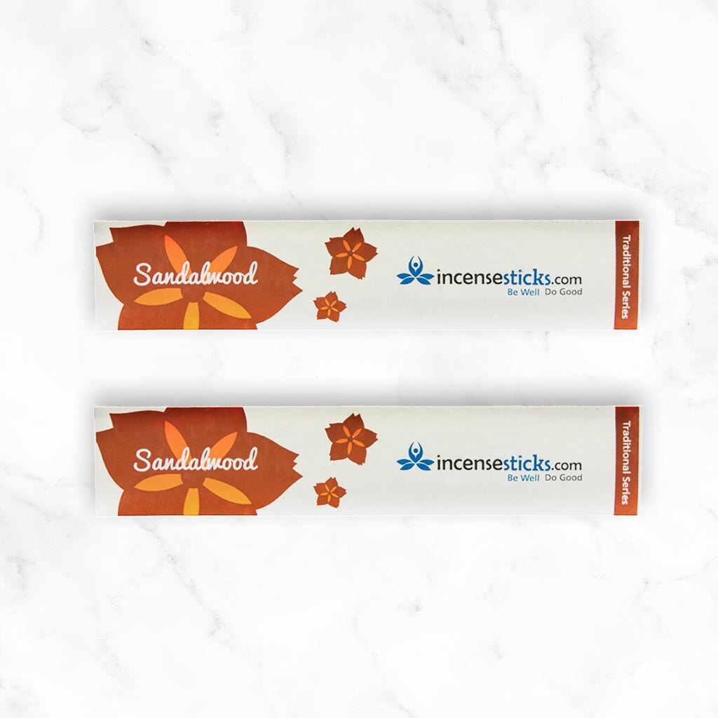 Sandalwood Incense 8" 10 Sticks Traditional Incense 2 Packs