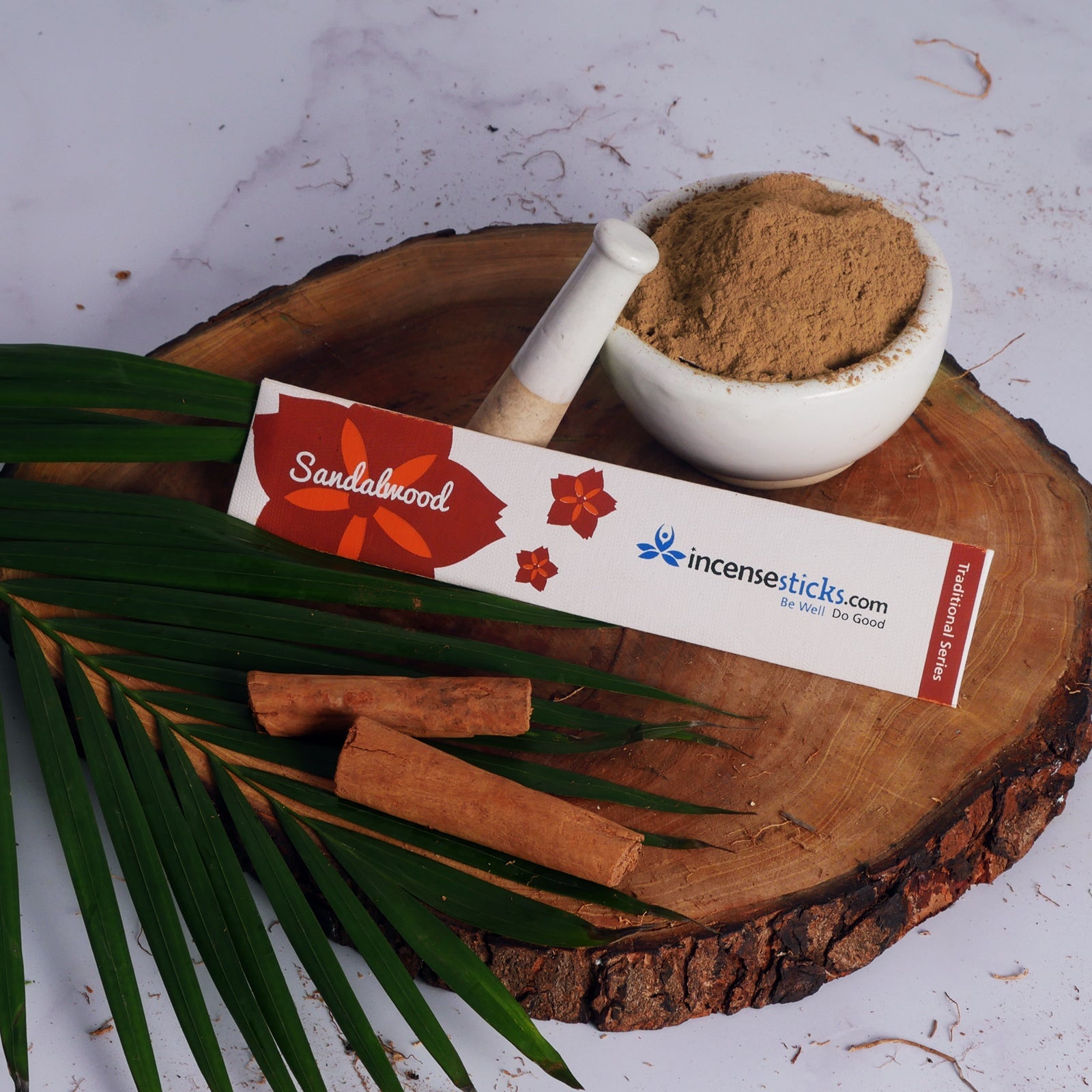 Sandalwood Incense 8" 10 Sticks Traditional Incense