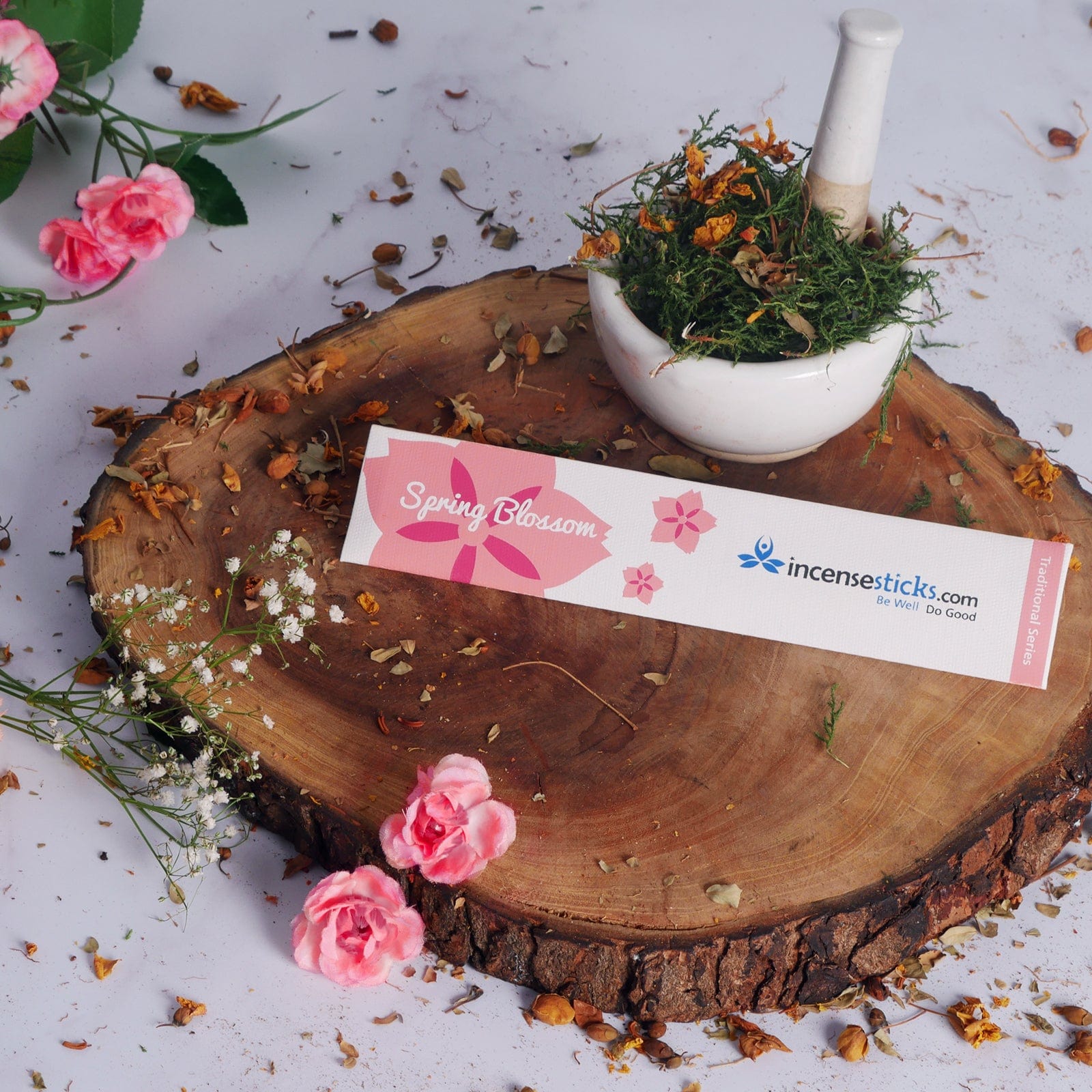 Spring Blossom Incense 8" 10 Sticks Traditional Incense