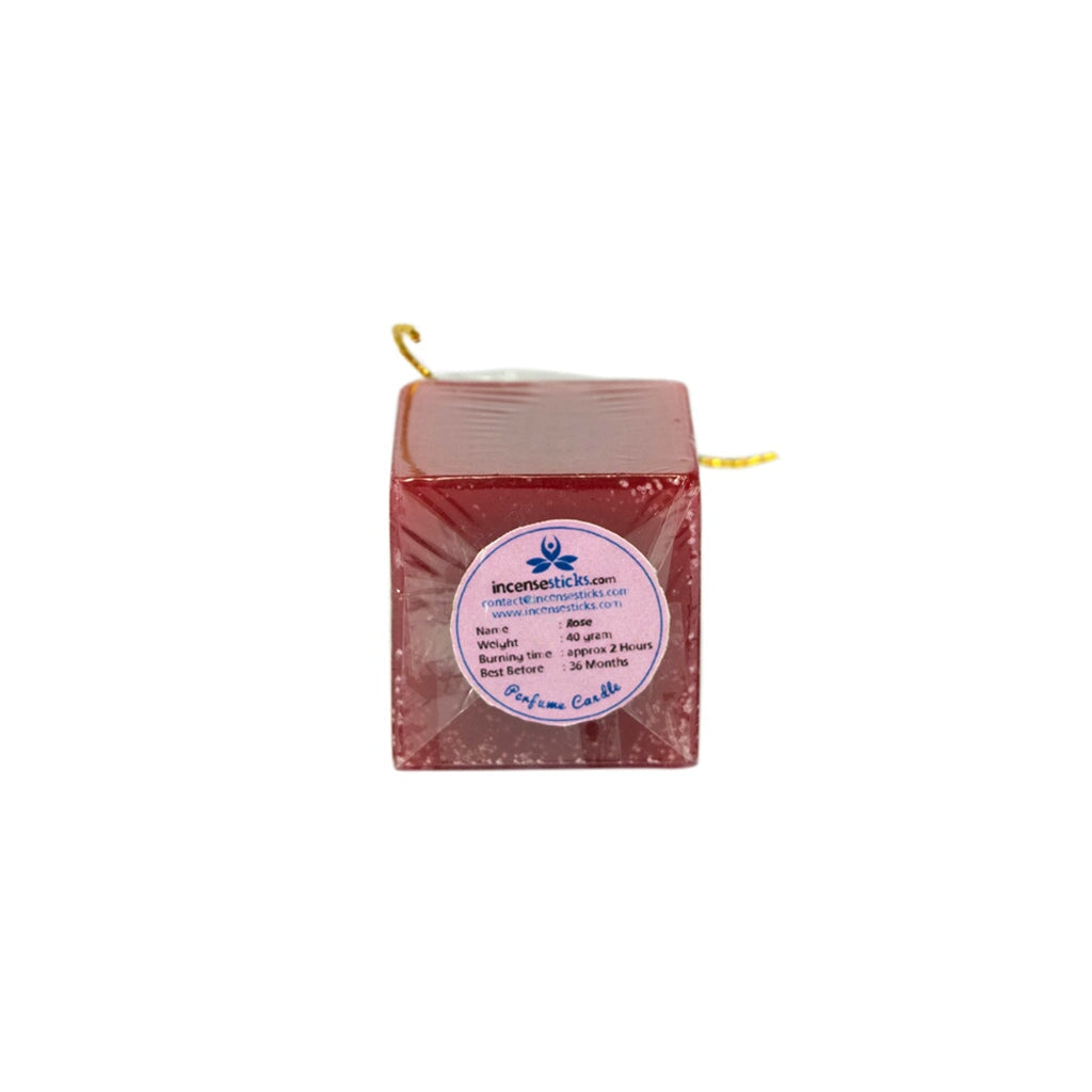 Square Candle 40 gram perfumed candles Rose