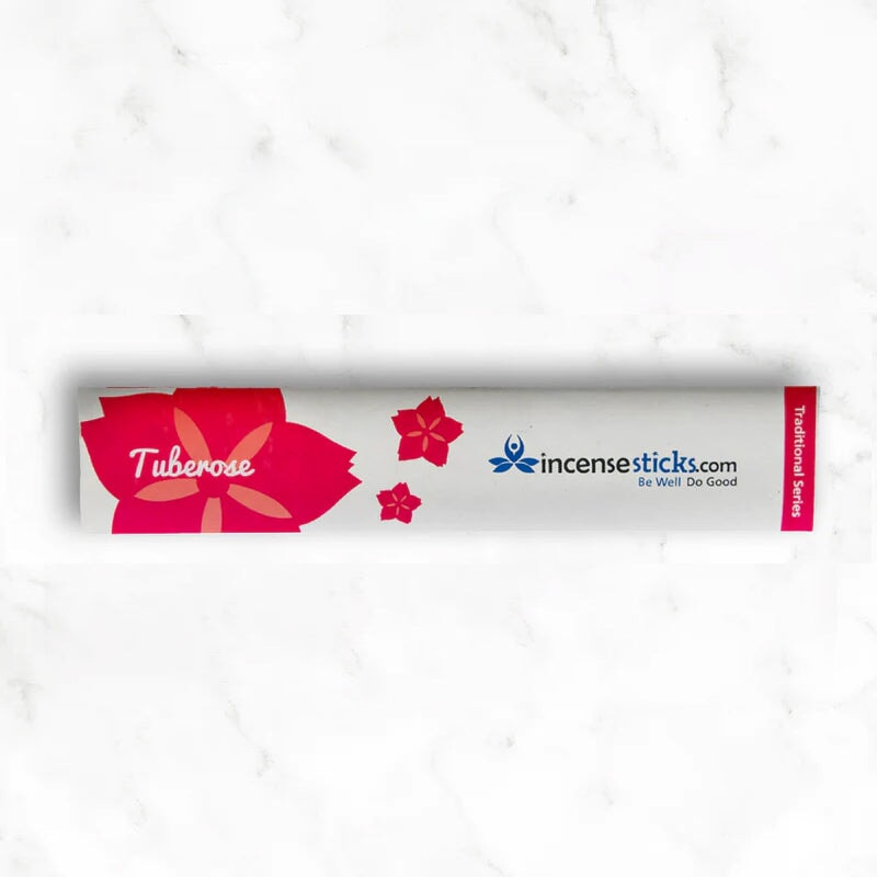 Tuberose Incense 8" 10 Sticks Traditional Incense 1 Pack