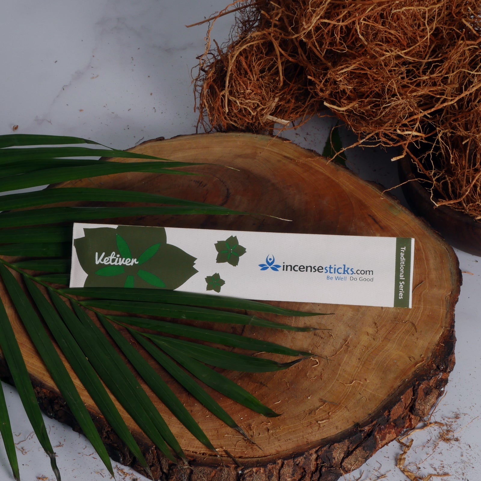 Vetiver Incense 8" 10 Sticks Traditional Incense 1 Pack