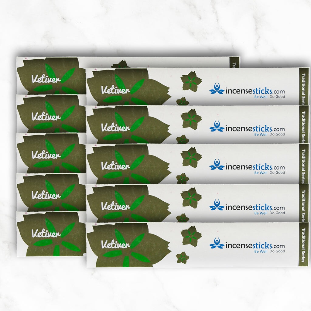 Vetiver Incense 8" 10 Sticks Traditional Incense 10 Packs