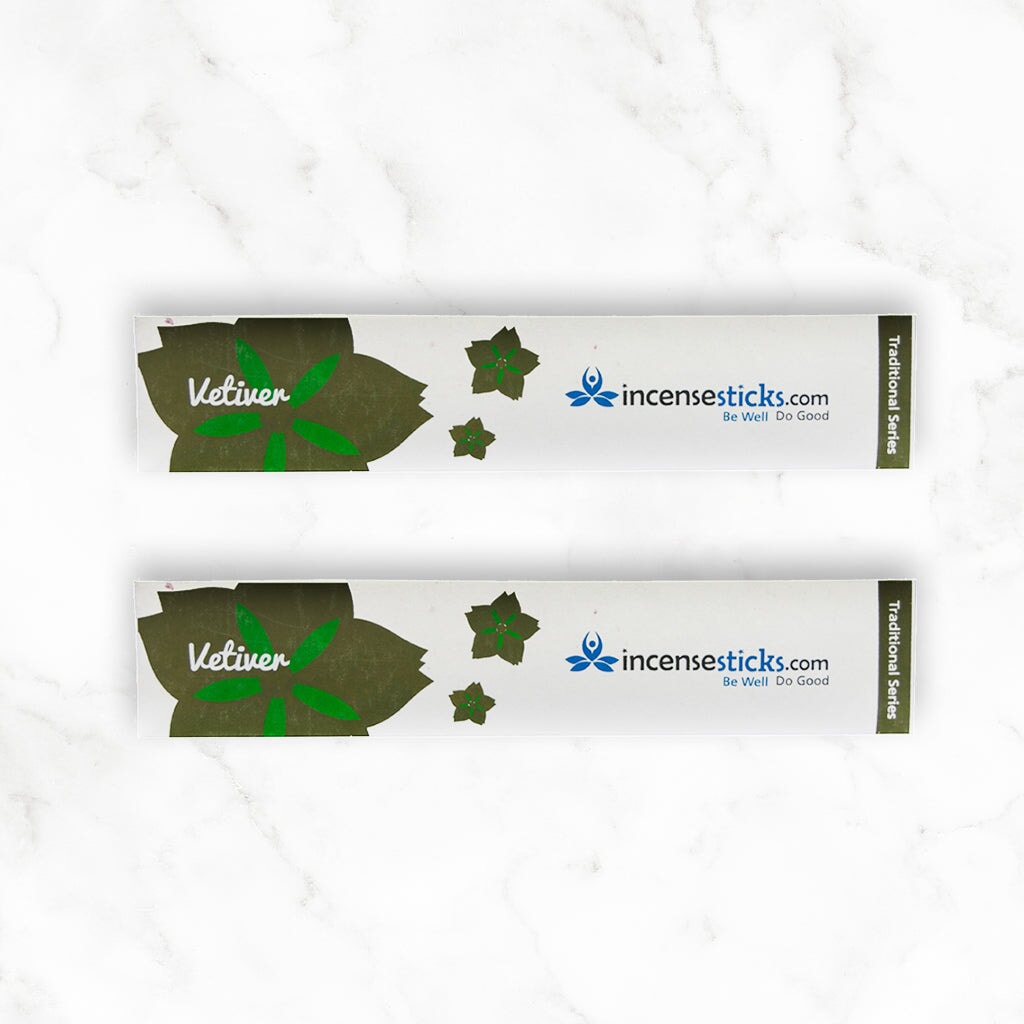 Vetiver Incense 8" 10 Sticks Traditional Incense 2 Packs