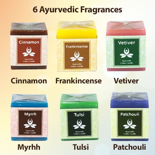 Cinnamon Ayurvedic Cubic Candle