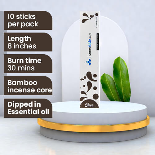 Clove Incense 8" inch 10 Sticks